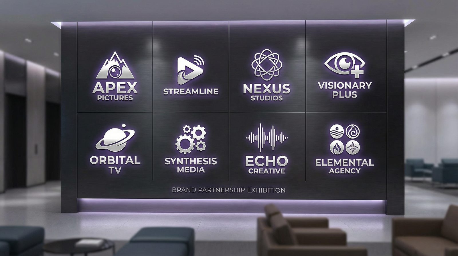 抖音风合作影视品牌Logo墙